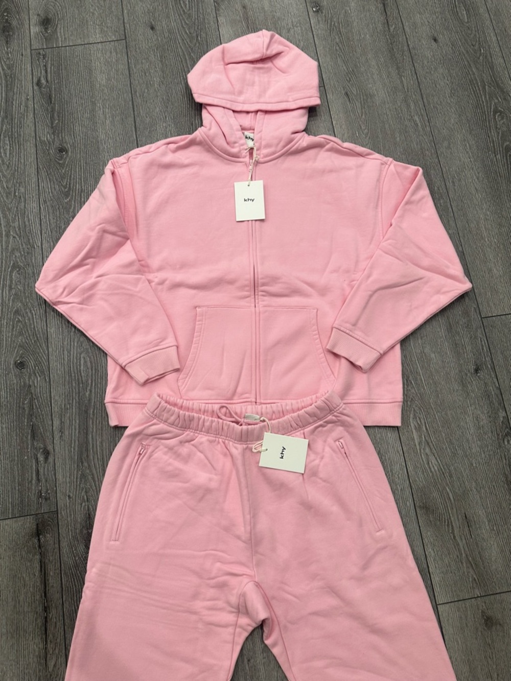 khy Women's Pink Hooded Sweatshirt Jacket without tags - Picture 2 of 5
